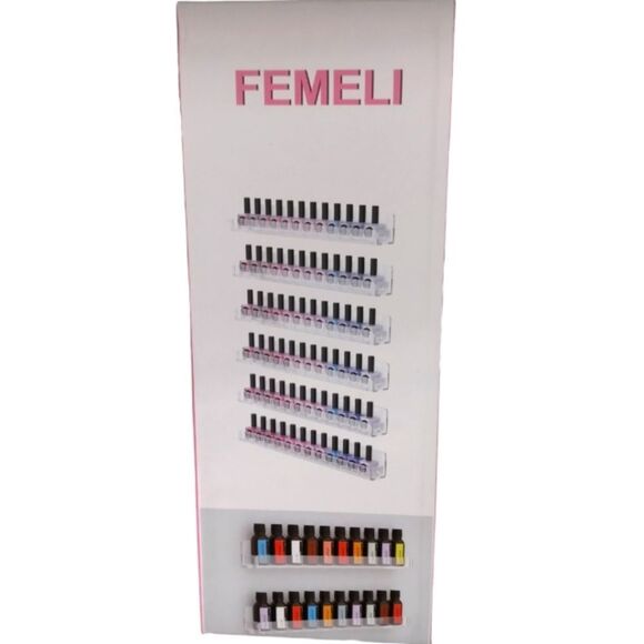 NIUBEE 6 Pack Nail Polish Rack Wall Mounted white/NIB - Picture 1 of 5